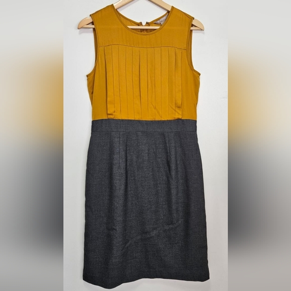 Banana Republic Mustard and Gray Dress Size 8 - Picture 4 of 11